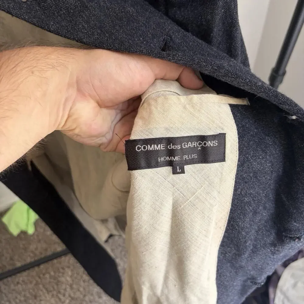 Vintage Comme des Garçons Homme Plus CDG Japan Luxury Mandarin Collar Wool Coat